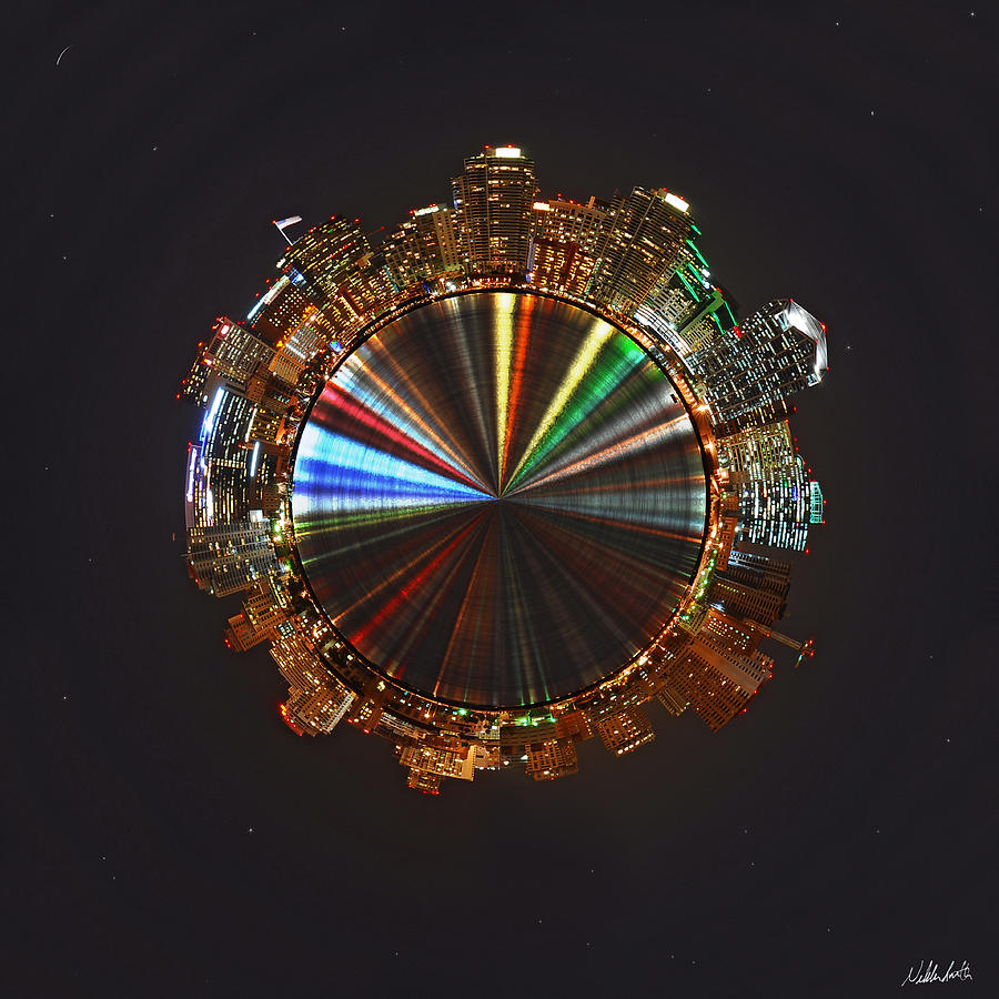San Diego Photograph - Planet Wee San Diego California by Night by Nikki Marie Smith