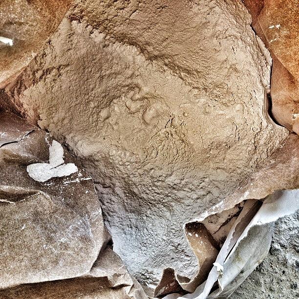 Abstract Photograph - #plaster #powder #bag #paper #paperbag by Val Lao