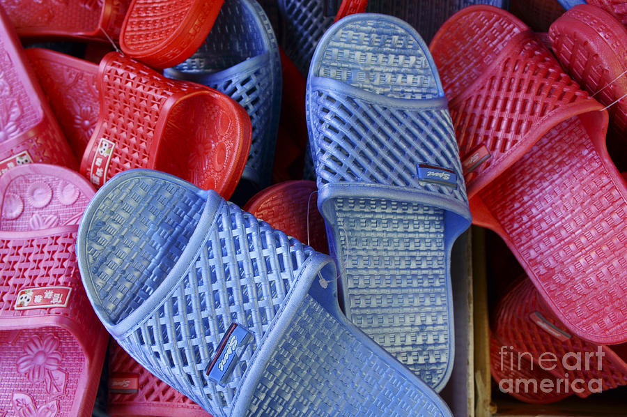 PLASTIC SLIPPERS Chinatown Vancouver Photograph by John  Mitchell