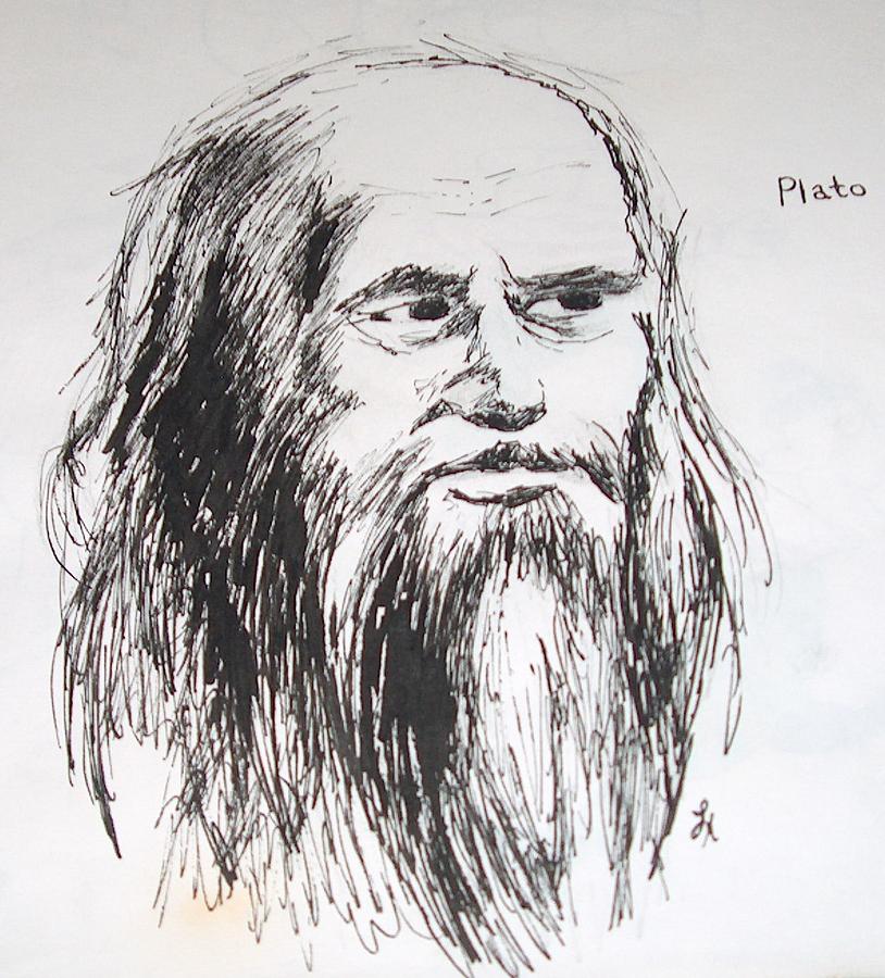 Plato Painting by Louise Miller