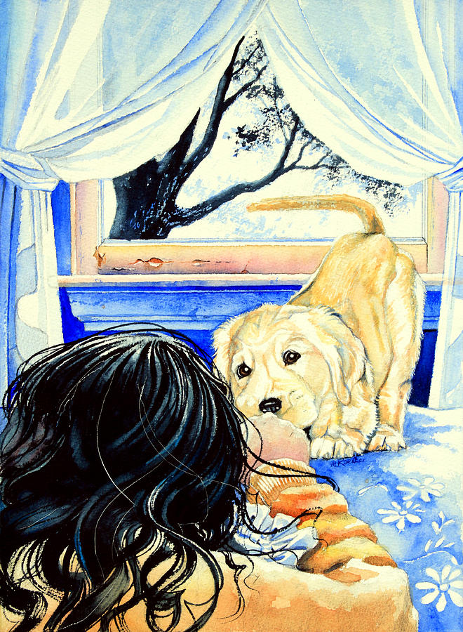 Puppy Painting - Play With Me by Hanne Lore Koehler