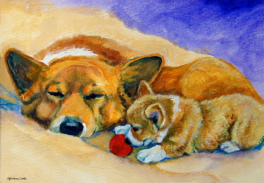 Dog Painting - Playful Pup by Lyn Cook