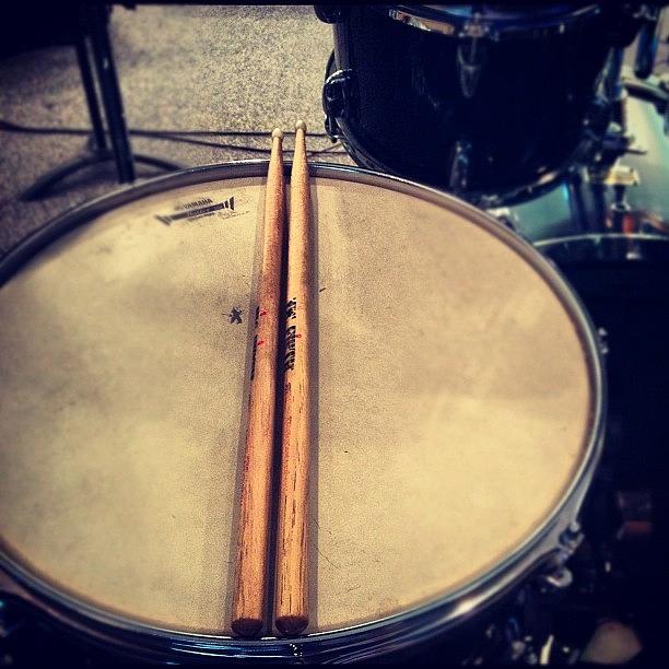 Music Photograph - Playing Drums Today! #music #church by Mychal Clements
