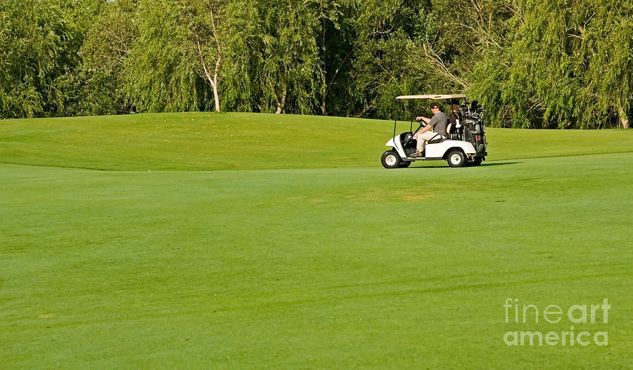 Playing Golf at a Golf Course Resort in a Cart Photograph by ELITE IMAGE photography By Chad McDermott