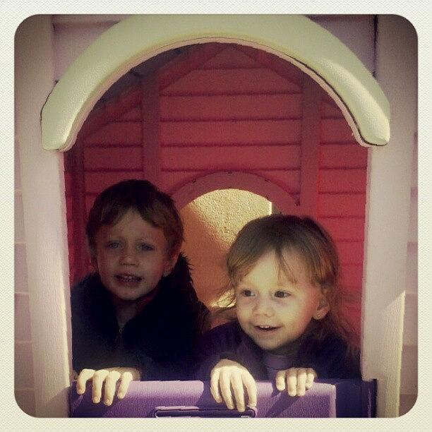 Toy Photograph - Playing In Their Toy House by Robyn Addinall