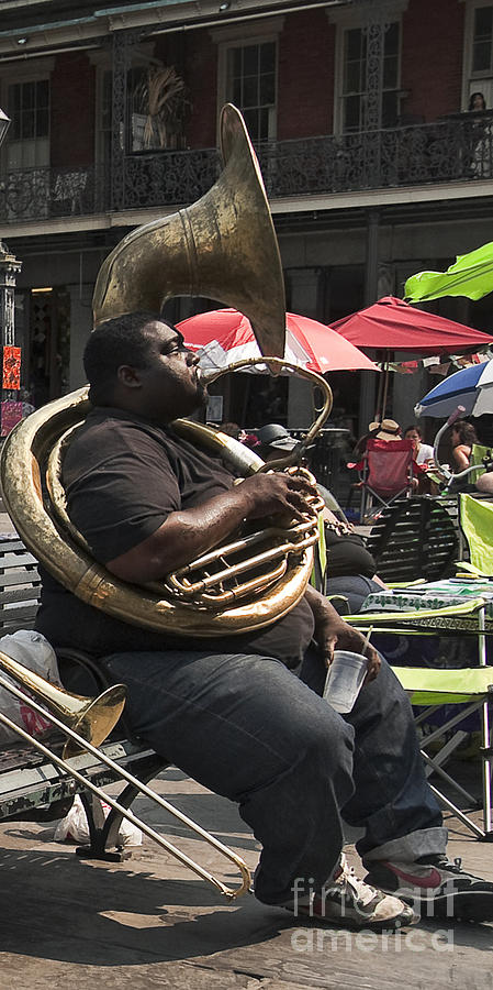 Playing the Tuba _ New Orleans Photograph by Kathleen K Parker