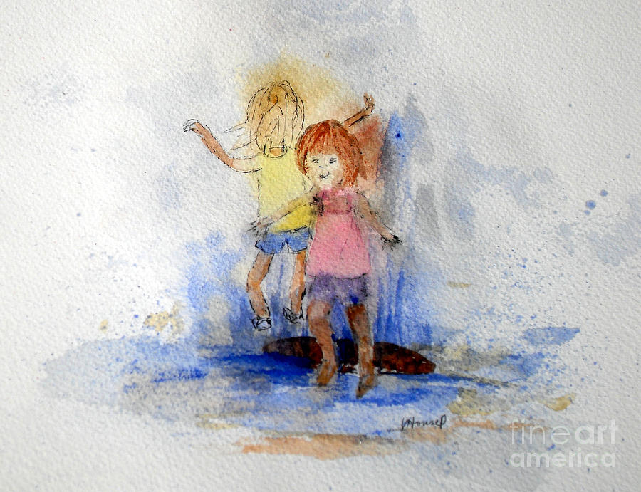 Playing With A Friend Painting by Vicki  Housel