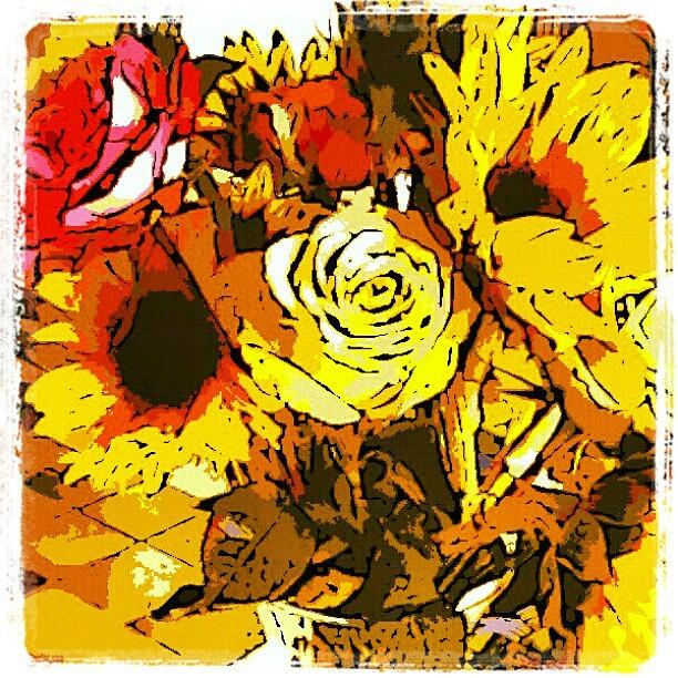Rose Photograph - #playing With #filters #flowers #yellow by Lisa Marchbanks