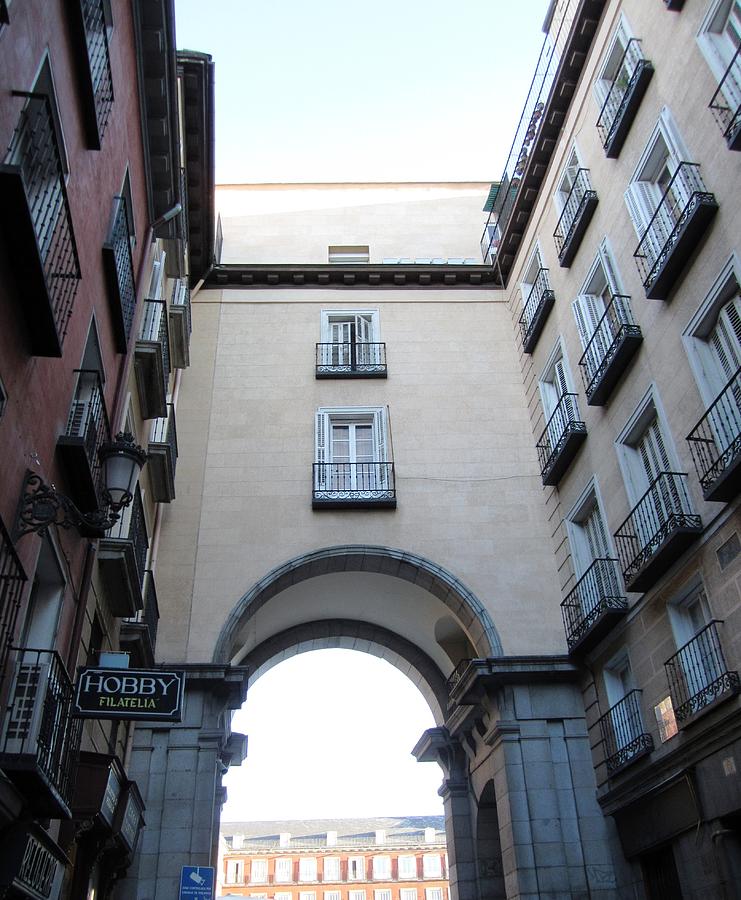 Plaza Mayor Arched Entrance in Madrid Spain Photograph by John Shiron