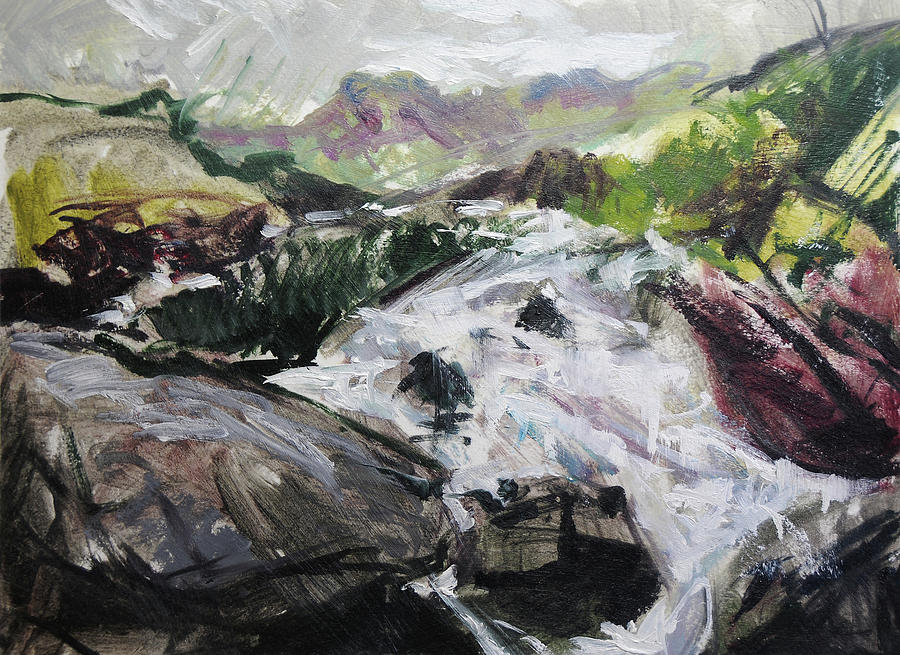 Plein air in Snowdonia Painting by Harry Robertson