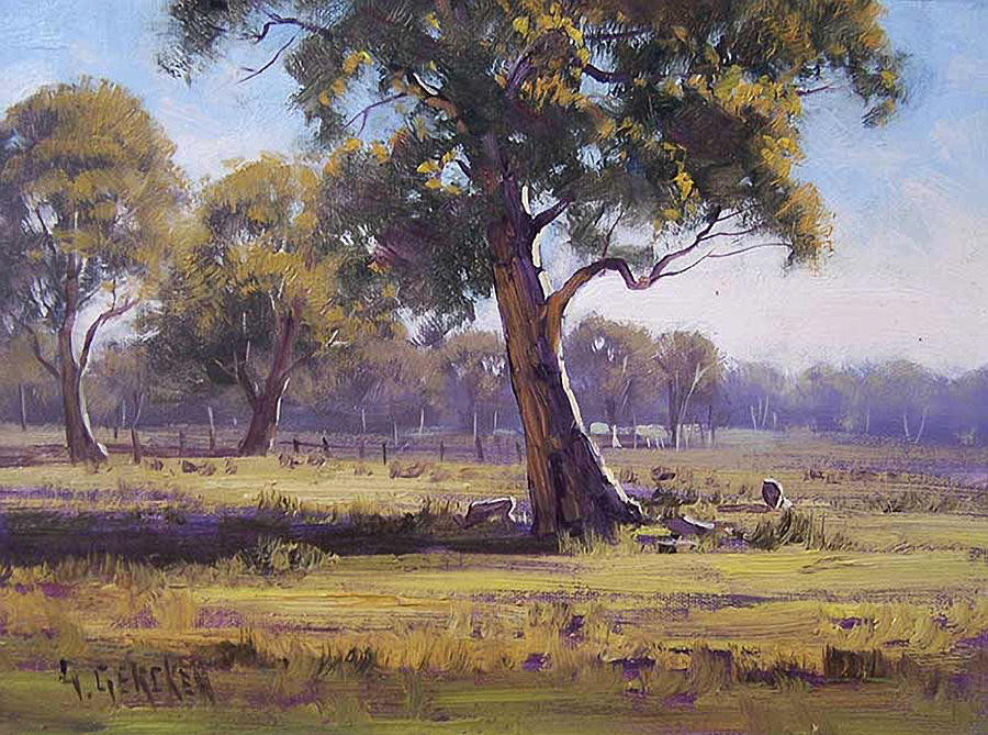 Sheep Painting - Plein air painting by Graham Gercken