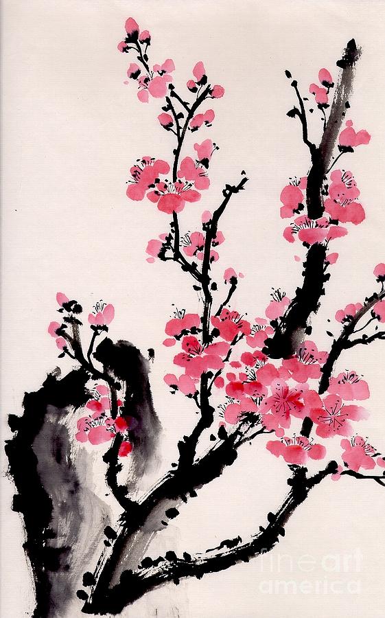 Plum Blossoms IV Painting by Yolanda Koh