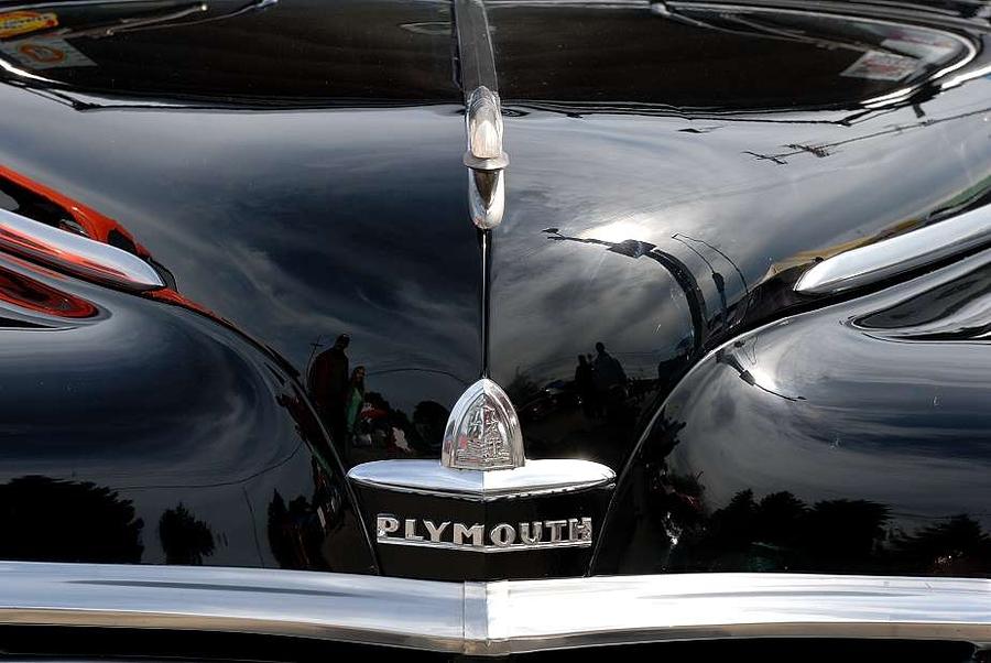 Plymouth hood emblems Photograph by David Campione