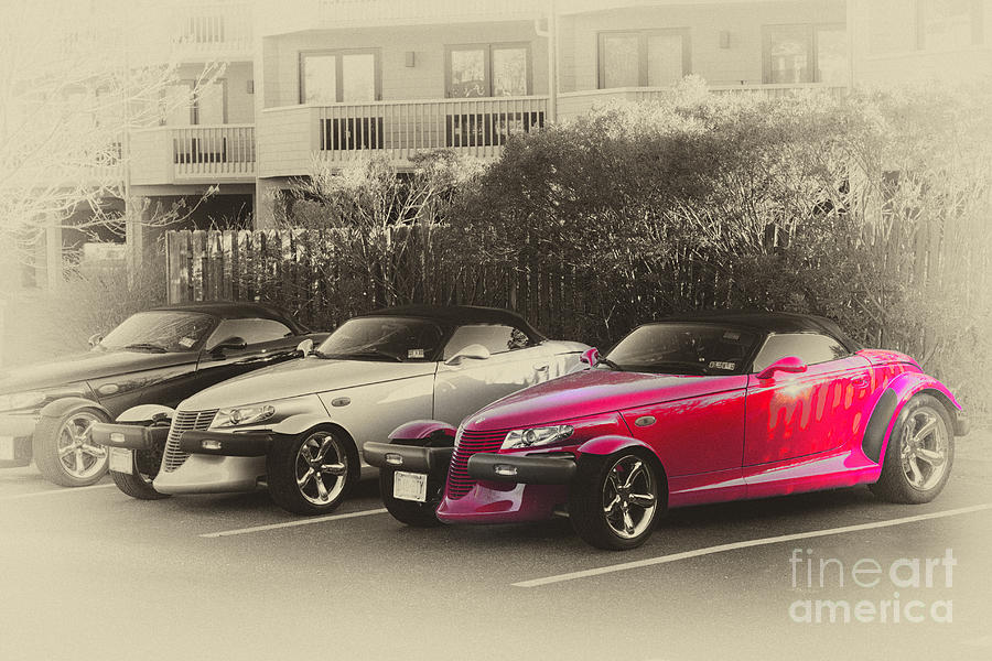 Plymouth Prowlers Black White Red Car Cars Hot Rod Cool HDR Photo Pictures Photos Picture Classic Photograph by Al Nolan