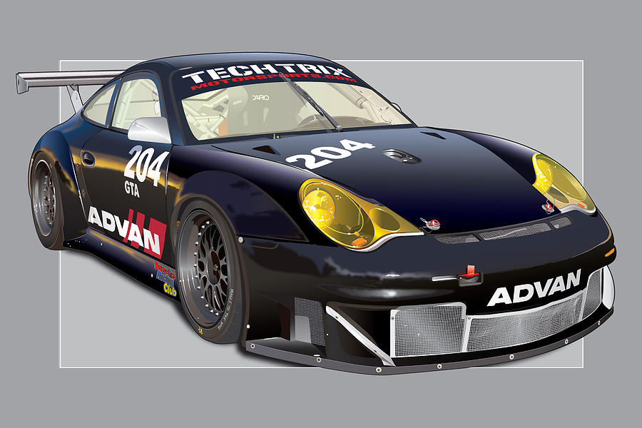 POC Porsche GT3 RSR Digital Art by Alain Jamar