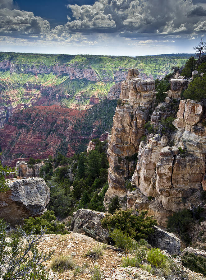 Grand Canyon National Park Photograph - Point Imperial cliffs Grand Canyon by Gary Eason