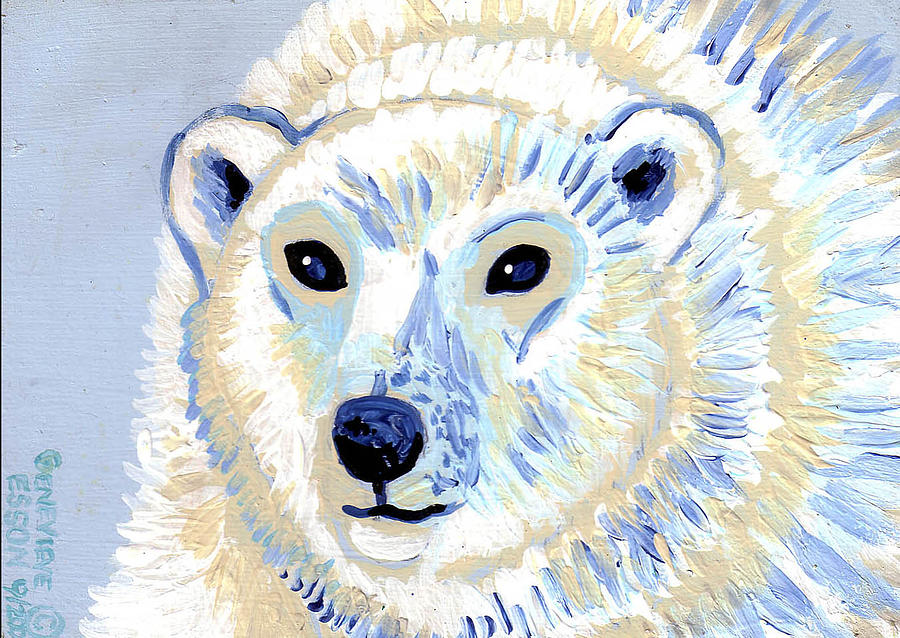 Cool Painting - Polar Bear by Genevieve Esson