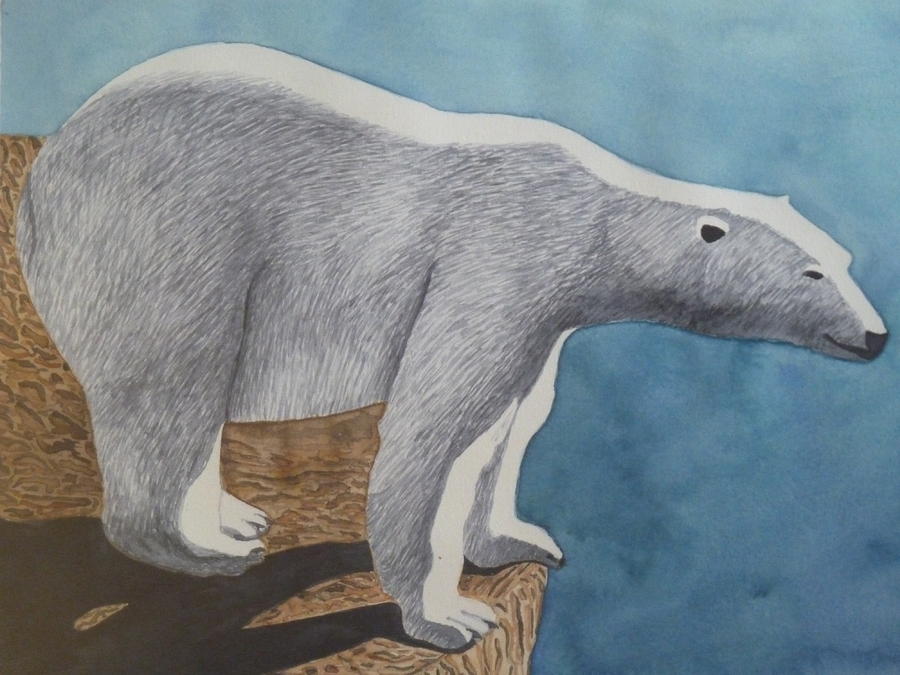 Animal Painting - Polar bear by Ig Van Vliet