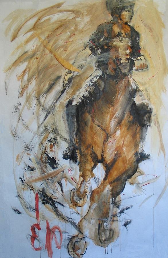 Polo 2 Painting by Elizabeth Parashis