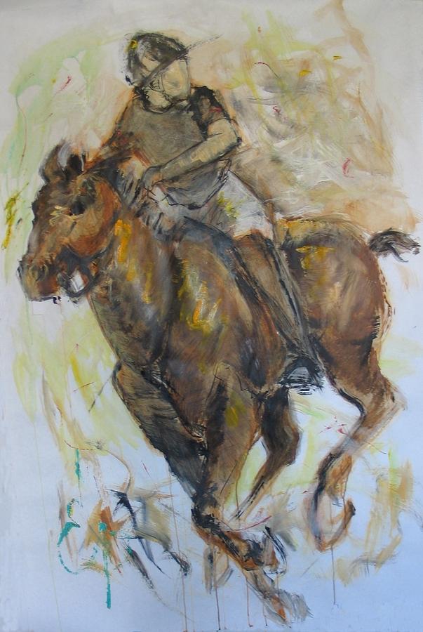 Polo 3 Painting by Elizabeth Parashis