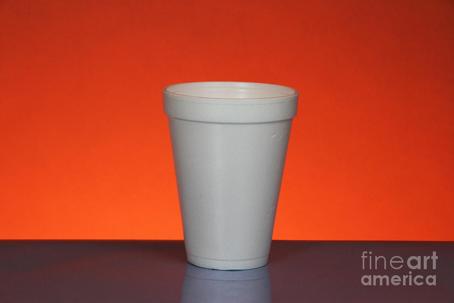 Polystyrene Cup Photograph by Photo Researchers
