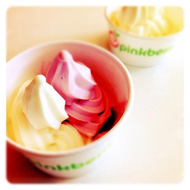 Pomegranate And Lychee Frozen Yoghurt Photograph by Christopher Chan