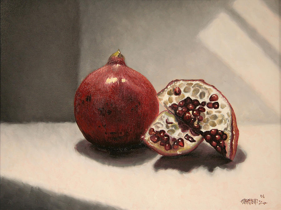 Pomegranate Painting by Matthew Martelli