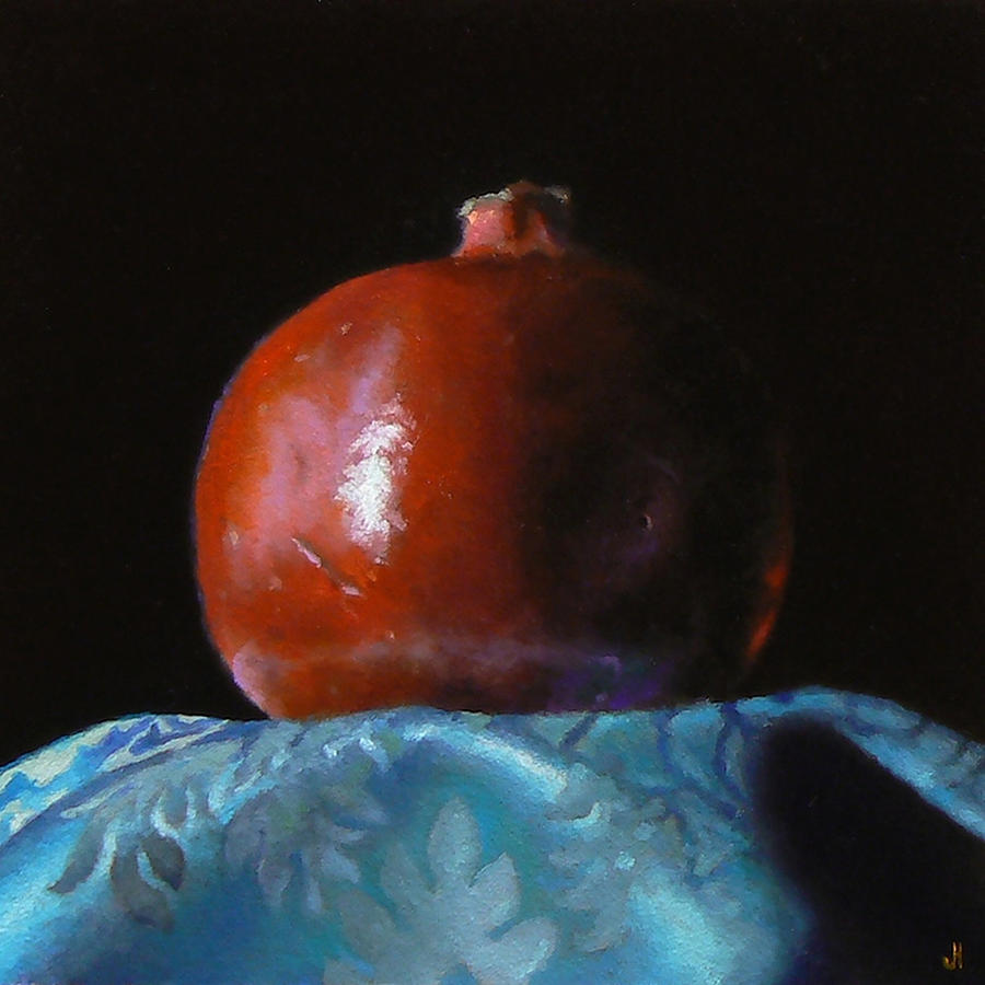 Still Life Painting - Pomegranate Number 2 by Jeffrey Hayes