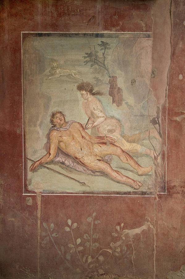 Pompeii Fresco 2 Photograph by Roger Mullenhour