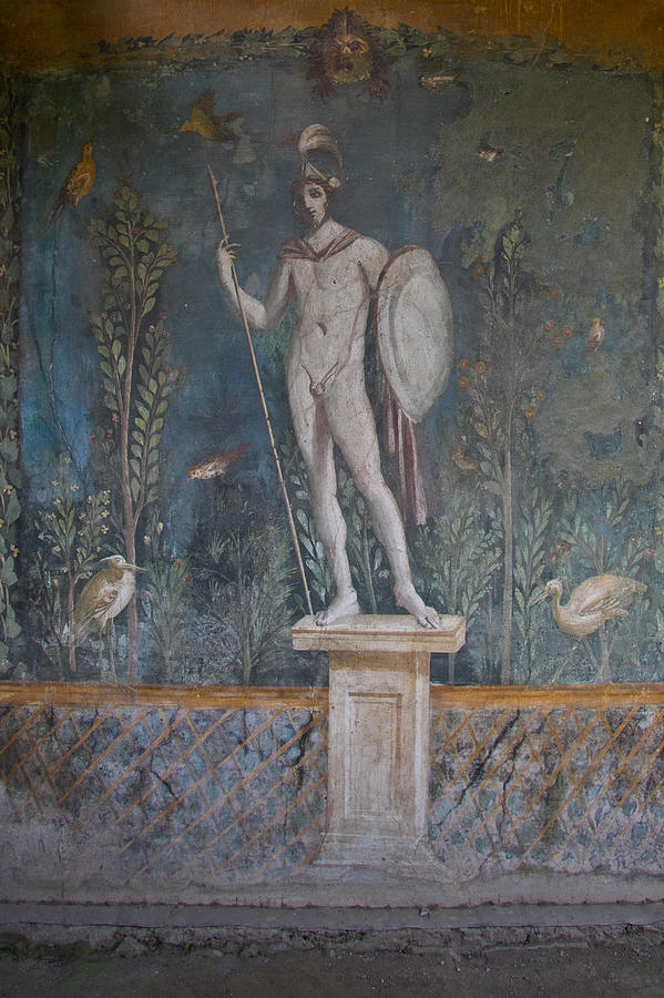 Pompeii Fresco 3 Photograph by Roger Mullenhour