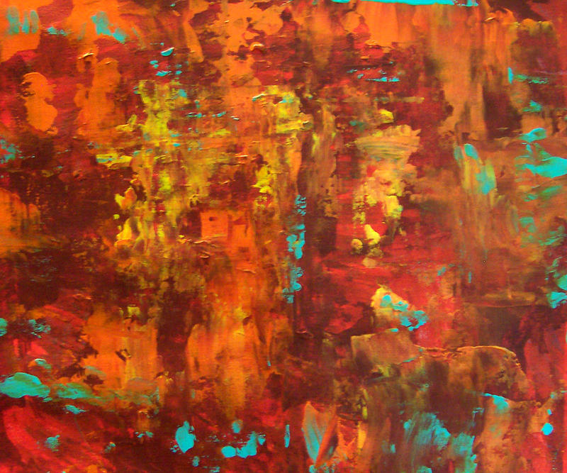 Abstract Painting - Pompeii by Renee Gandy