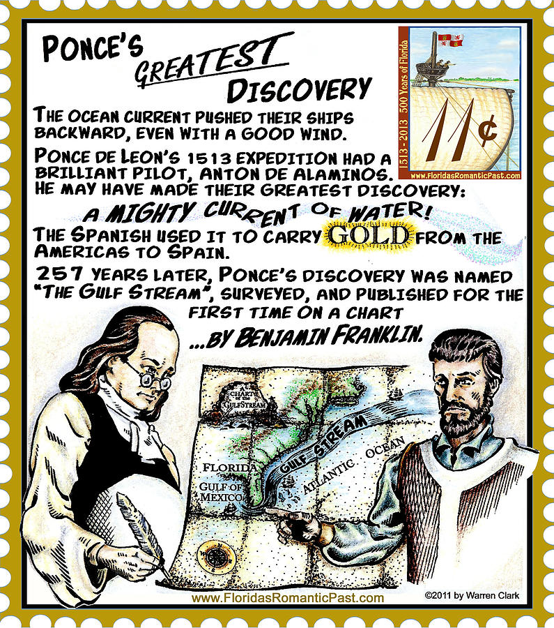 Benjamin Franklin Mixed Media - Ponces Greatest Discovery by Warren Clark