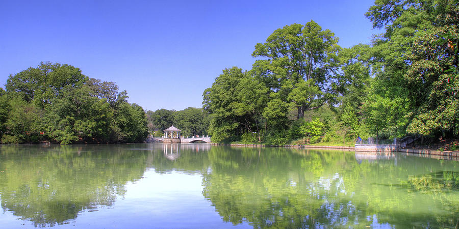Atlanta Photograph - Pond at Piedmont Park by Orlando Guiang