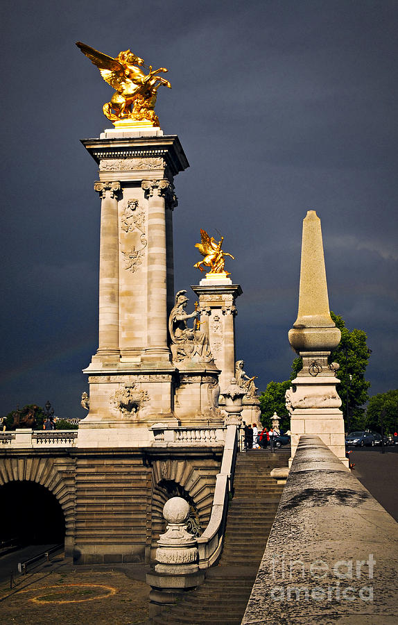 Pont Alexander IIi In Paris Before Storm Photograph