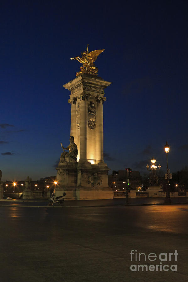 Pont Alexandre III at night Photograph by Louise Heusinkveld
