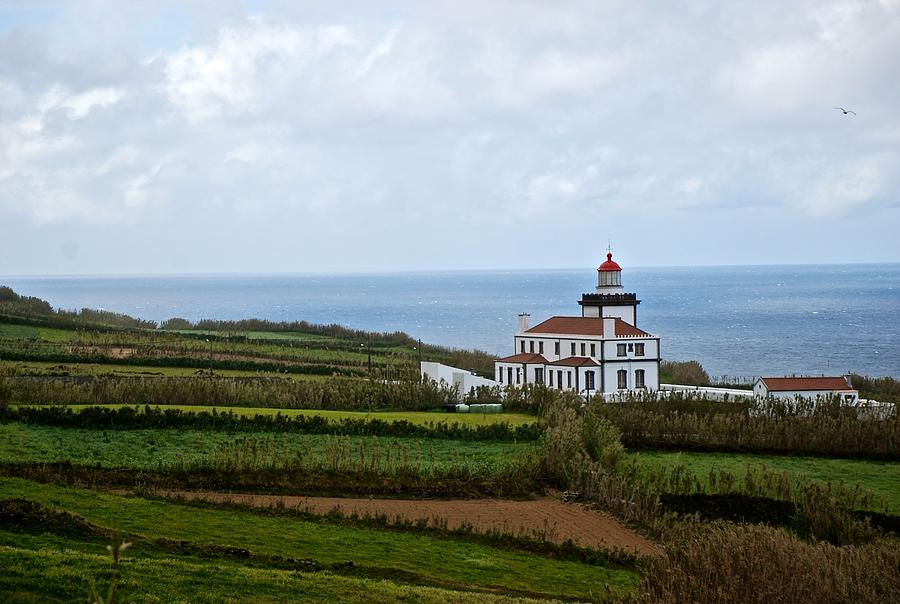 Ponta Delgada Lighthouse and or Farmhouse Photograph by Eric Tressler