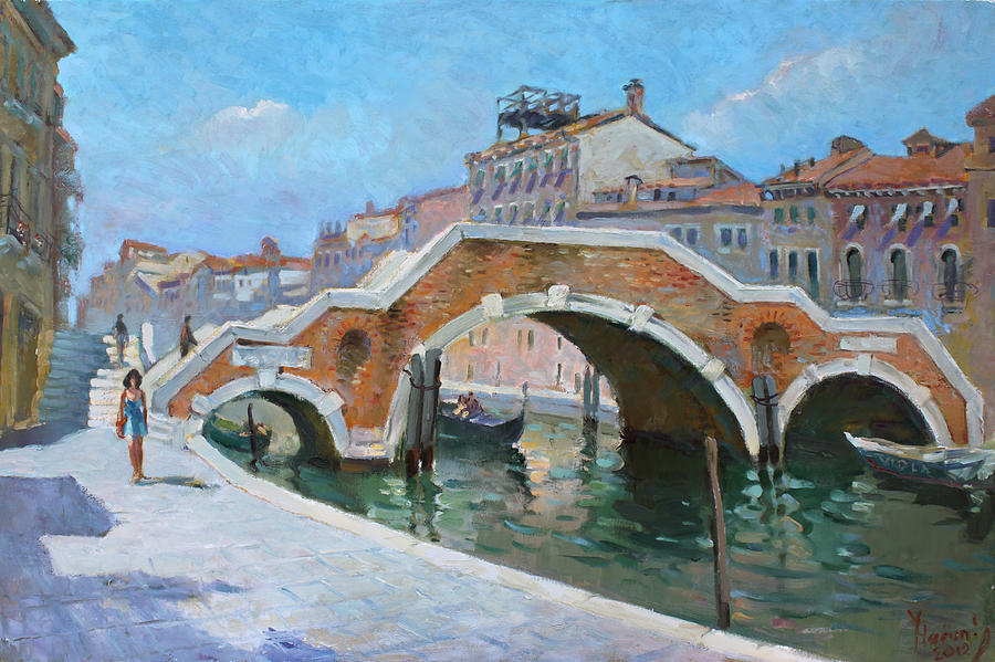 Ponte di Tre Archi Venice Painting by Ylli Haruni