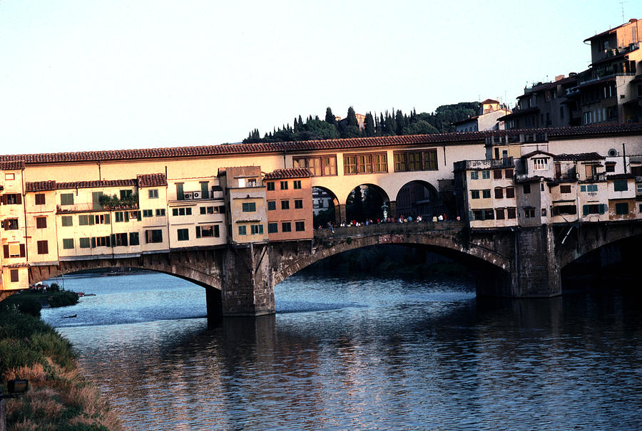 Ponte Vecchio From The Shores of the Arno Photograph by Tom Wurl