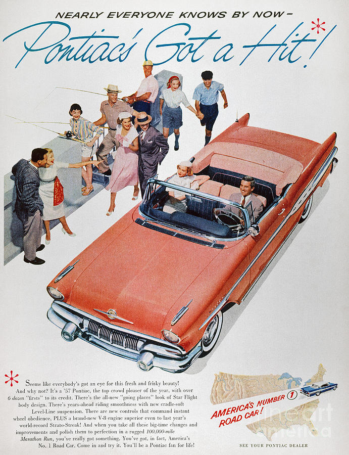 Pontiac Advertisement 1957 Photograph by Granger