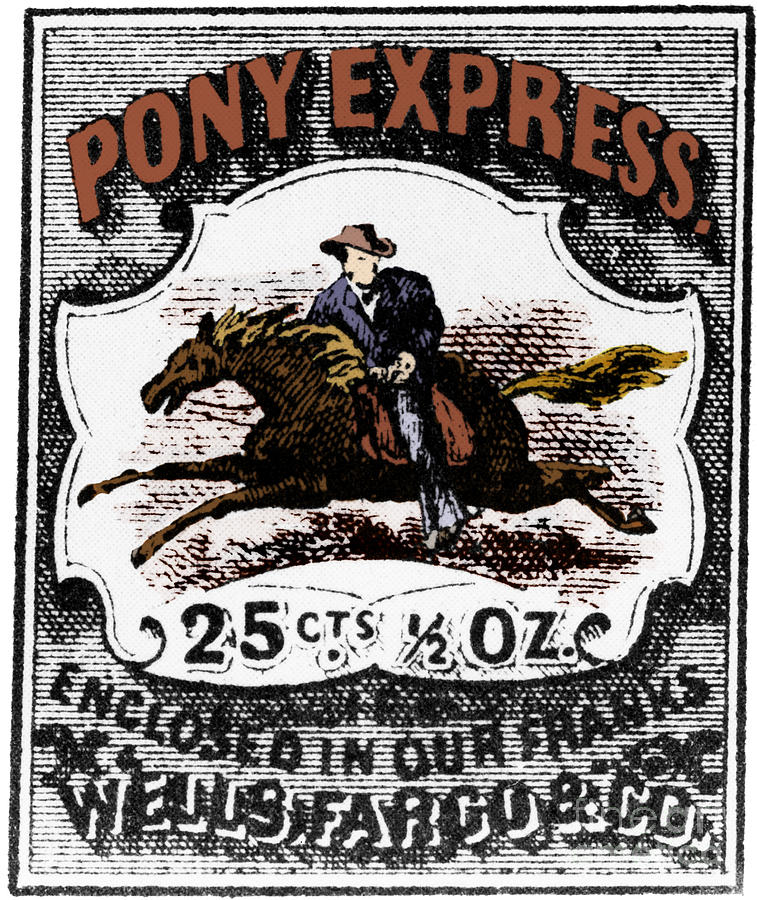 Pony Express Stamp Photograph by Photo Researchers, Inc.
