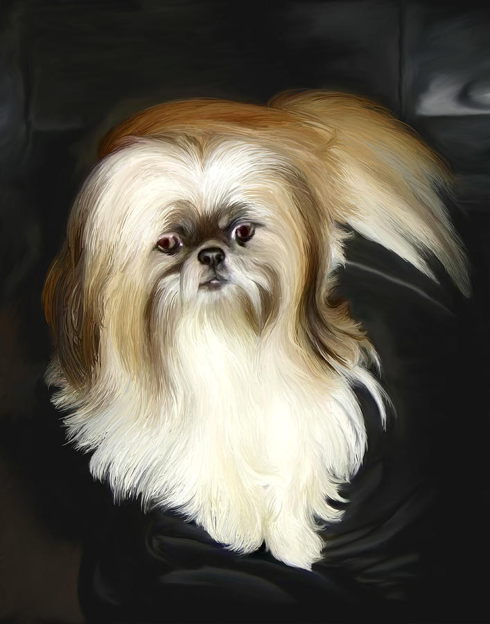 Dog Painting - Pookie by Snake Jagger