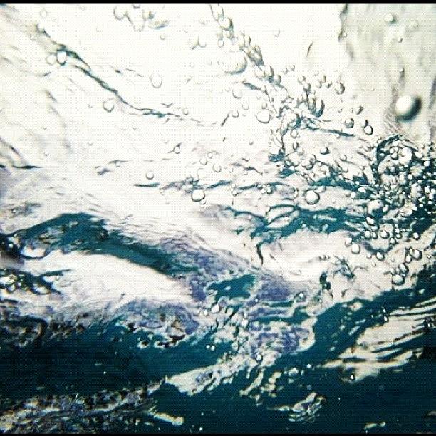 Bubbles Photograph - #pool #lookingup #bubbles #underwater by Megan Petroski 