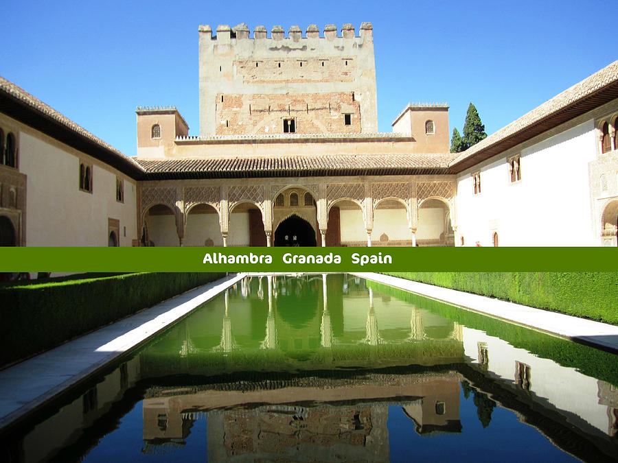 Pool Reflection III Ancient Architecture Alhambra Granada Spain Photograph by John Shiron