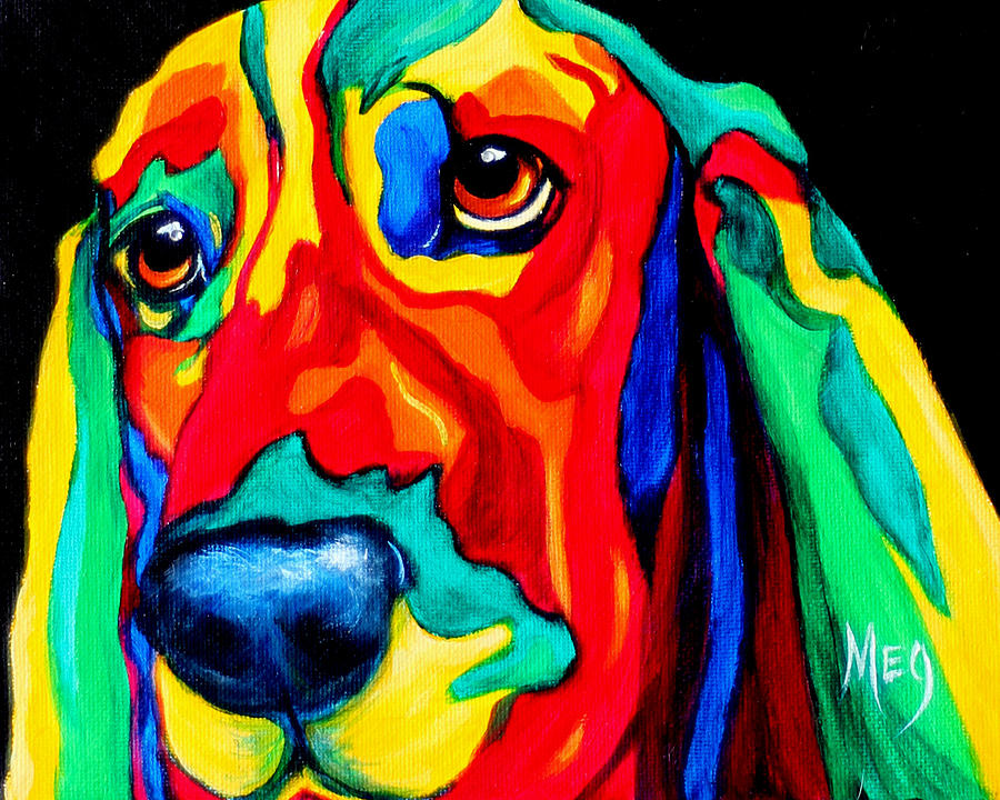 Pop Art Beagle.7.12 Painting by Meg Keeling