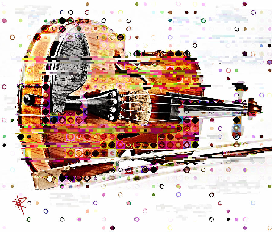 Pop Violin Mixed Media by Russell Pierce