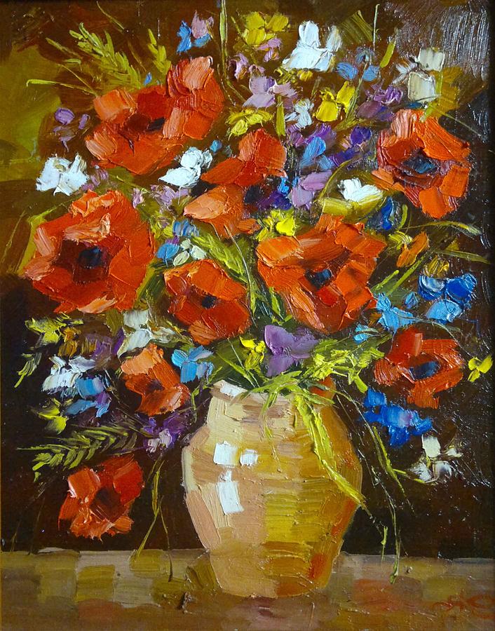 Popies. Bouquet Painting by Anna Sokol - Fine Art America