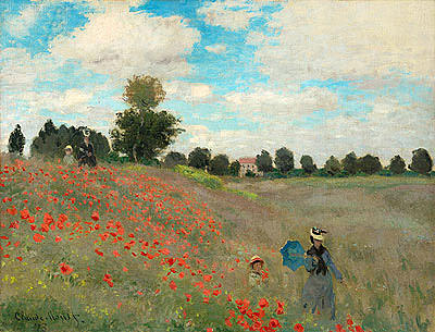 Claude Monet Painting - Poppies at Argenteuil by Claude Monet