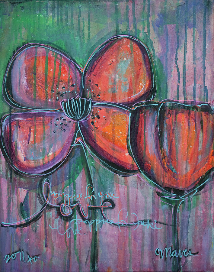 Poppies For June No.2 Painting by Laurie Maves ART