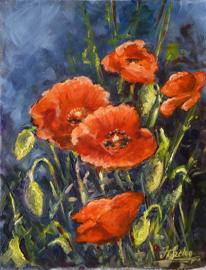 Poppies Painting by Irek Szelag