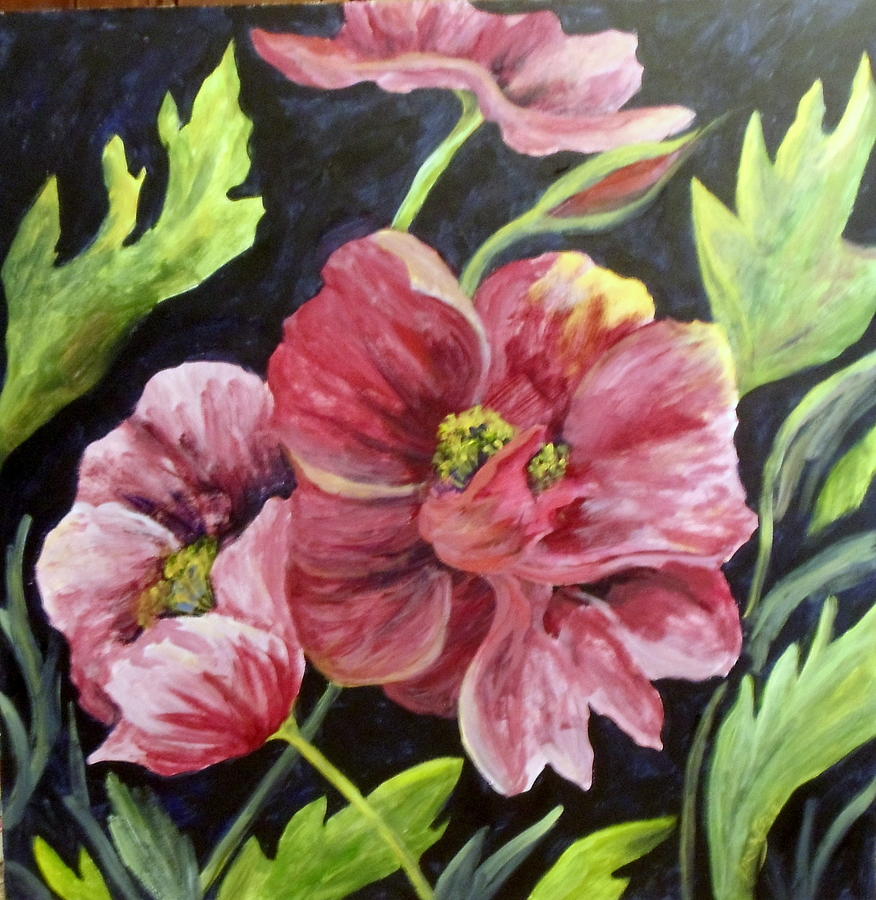 Poppies Painting by Lorna Skeie